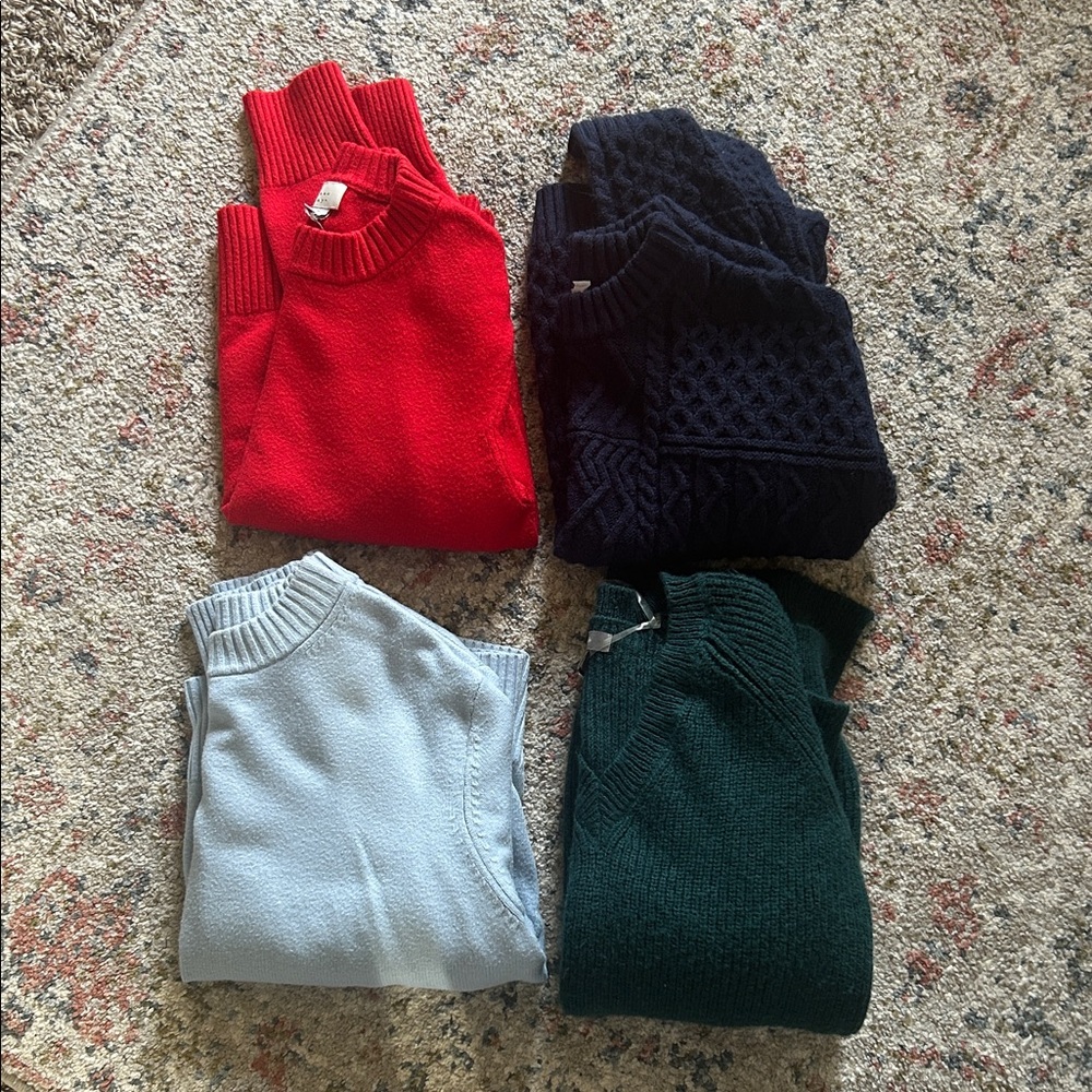 Cozy Sweater Bundle - Red, Blue, Light Blue, Green
